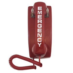 911 EMERGENCY Auto-Dial Red Wall Phone